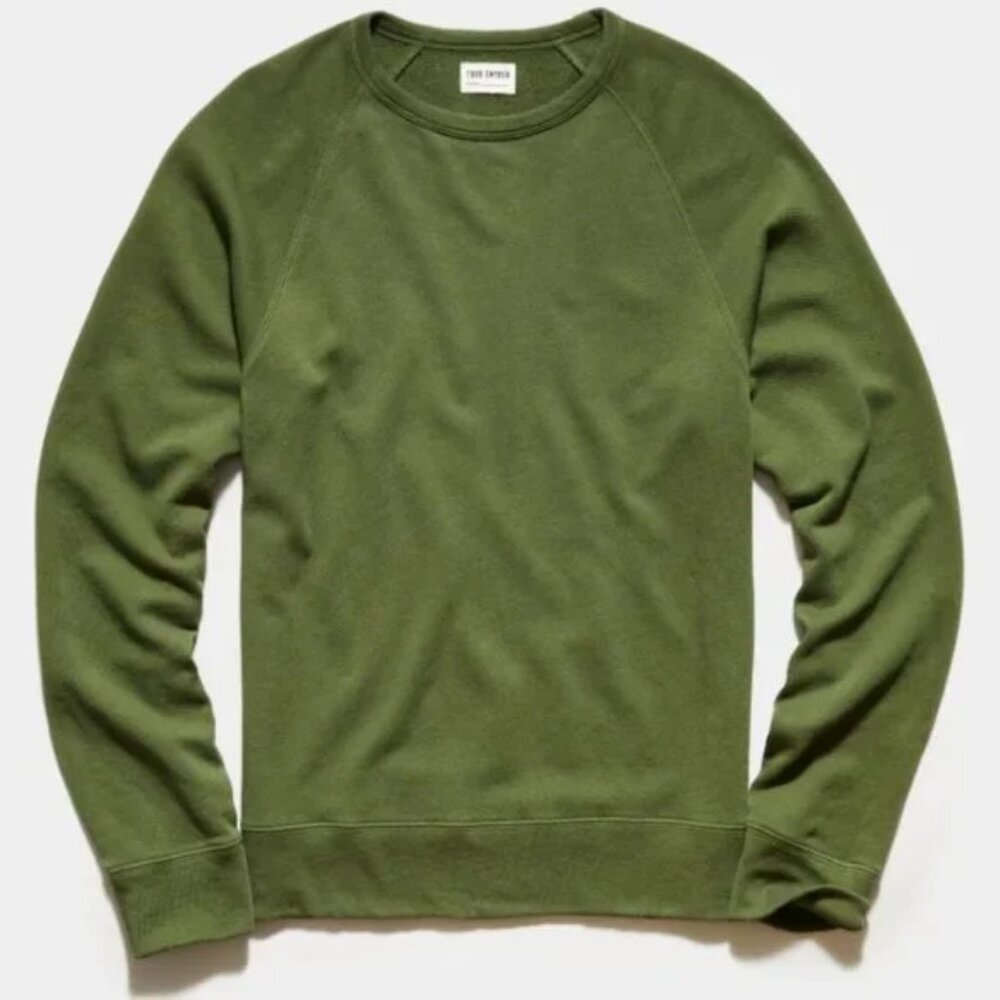 Todd Snyder Surf Terry Sweatshirt in Tuscan Olive